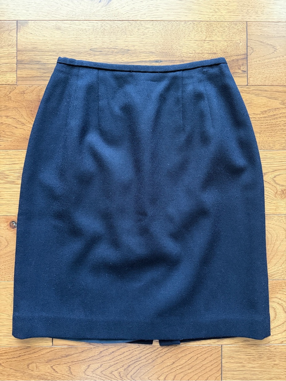 Amanda Smith 100% Pure Wool Black Pencil Skirt Lined Size 6